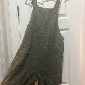 Olive Green maternity Overalls